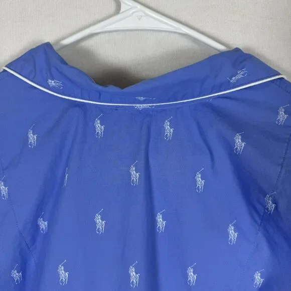 Polo Ralph Lauren Blue Pajama Top Men’s 1XT Big & Tall Pony Logo - Picture 6 of 13